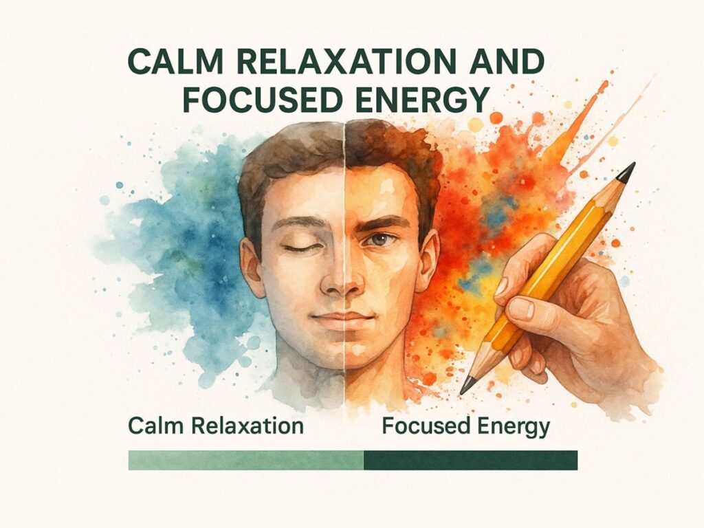 calm relaxation focused energy
