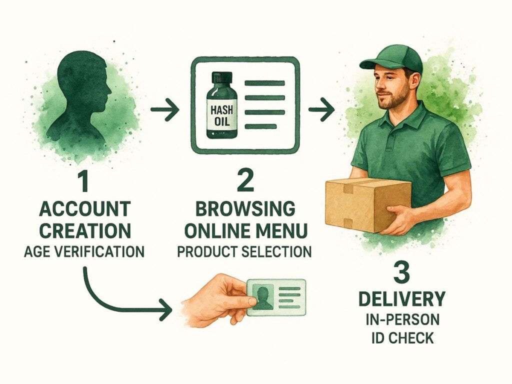 Infographic about where to get hash oil