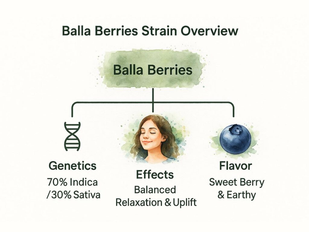 Infographic about balla berries strain
